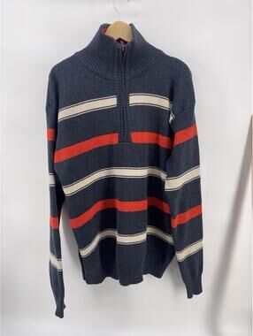 Pronti By Phiti Knit Sweater Mens Size 4XL  1/4 Zip Pullover